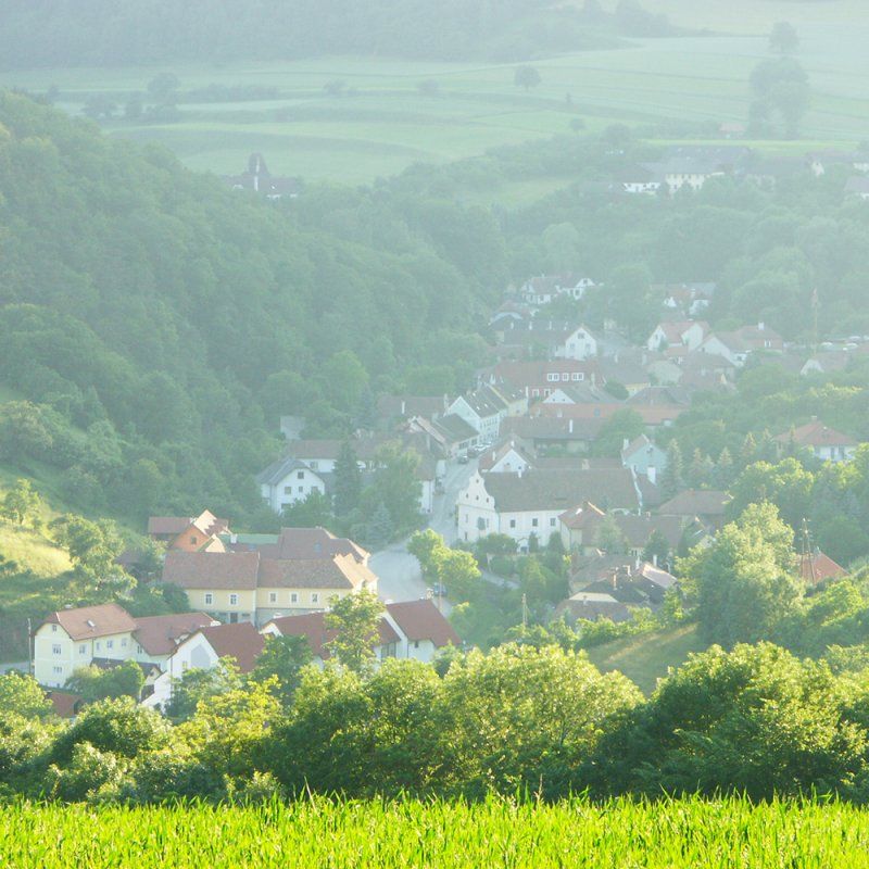 Blick auf Mühldorf, Gasthof Weißes Rössl, Mühldorf/Wachau